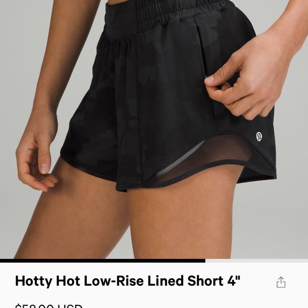 Lululemon Hotty Hot Low-Rise 4” Short